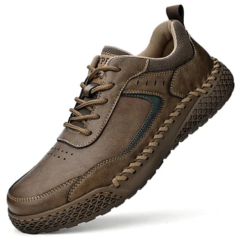 2023 Férfi alkalmi cipők Valódi bőr Lefu cipők Divatos, kézzel készített slip a retro alkalmi Lefu cipőkön Légáteresztő vezetési cipő