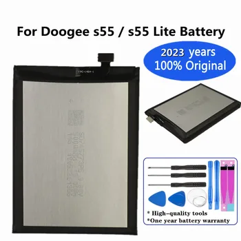 2023 év Új 100% eredeti akkumulátor 5500mah Doogee S55 / S55 Lite Battery Bateria + szerszámokhoz