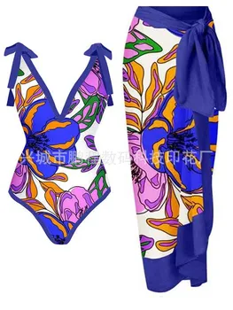 2024 Új érkezésű push up női bikini szett virágmintás fodros bikini strapabíró kötés fürdőruha Brazil Biquini fürdőruhák