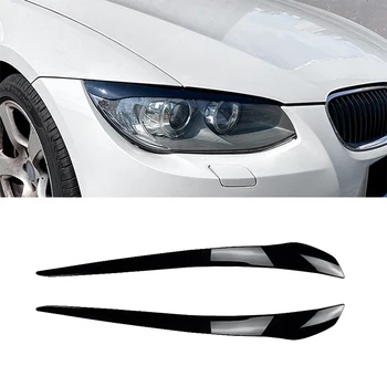 2Pcs autó fényszórók szemöldök szemhéjak díszítő burkolat BMW 3-as sorozat E92 E93 LCI 2010-2012 autó matricák Szemhéjak díszítő burkolat