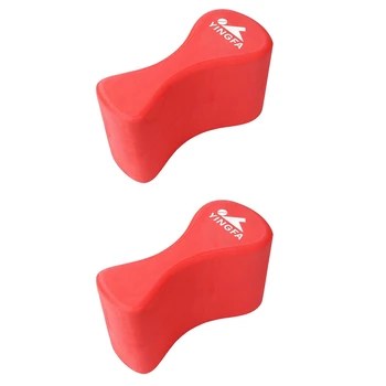 2X húzóbója úszó úszó lábúszó felnőtteknek és fiataloknak Úszómedence ütések és felsőtest erő EVA & BPA mentes, piros