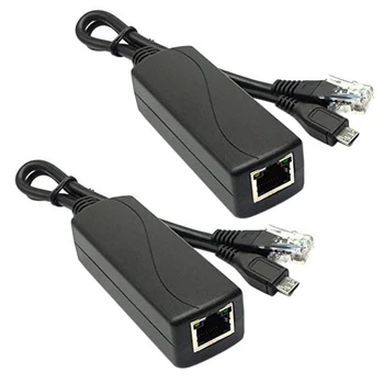 2X Micro-USB POE osztó 48V - 5V2A / 3A Mini USB tápegység Nemzeti szabvány okostelefon töltéssel