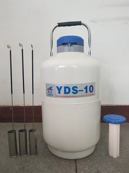 3/6/10/15 / 30L Folyékony nitrogén tartály kriogén tartály dewar folyékony nitrogén tartály YDS-10 folyékony nitrogén tartállyal