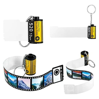 4 db szublimációs kamera filmtekercs kulcstartó készlet 10 fényképalbummal Képes kulcstartó készlet memóriához születésnapi ajándékok DIY kézművesség