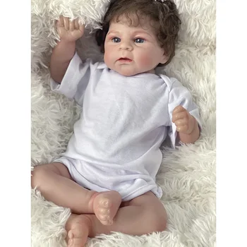45cm Már kész baba Elijah Soft Siliconen újjászületett élethű, kézben gyökerező haj 3D bőrtónussal Látható vénák életben