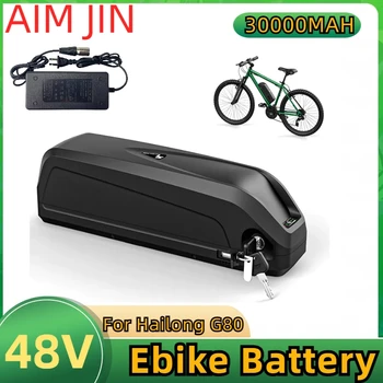 48V 30Ah elektromos eBike akkumulátor Hailong G80 cellákhoz Erőteljes kerékpár lítium akkumulátor töltővel