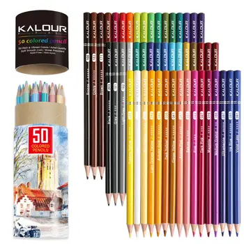 50 db színes ceruza készlet professzionális művészet kézzel festett graffiti olajos színes ceruzák iskolai festészeti művészeti kellékek