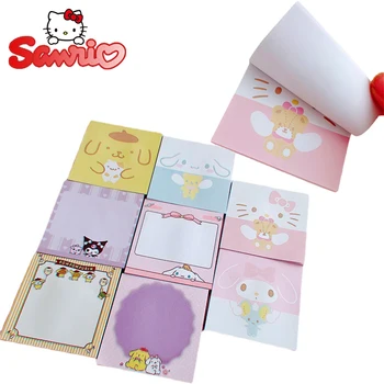 50 lap Sanrio Hello Kitty Öntapadó jegyzetek Anime Memo Pad tervező Matrica Jegyzettömb Iskolai irodaszerek Diákok írószer ajándék