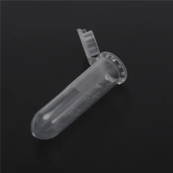 500Pcs 2 ml-es mikrocentrifuga cső kémcsöves injekciós üveg átlátszó műanyag injekciós üvegek tartály Snap kupak laboratóriumi minta tárolásához