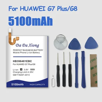 5100mAh HB396481EBC akkumulátor Huawei Honor 5X G7 Plus / G8 / G8X számára