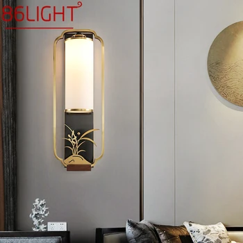 86LIGHT Sárgaréz fali lámpa LED Modern luxus Sconce belsőépítészet Háztartási hálószoba éjjeli nappali folyosó világítás