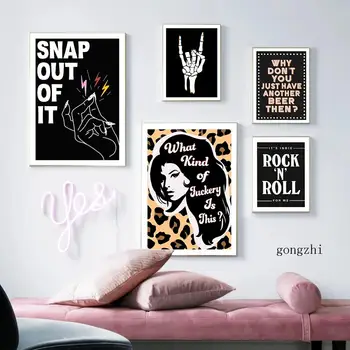 absztrakt indie rock roll zenekar koncert plakát zene tipográfia vászon festés és nyomatok falfestmények képek hálószoba lakberendezés