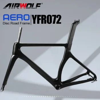 Airwolf T1100 teljes szén közúti keret 700 * 28c szén kerékpár keretek közúti kerékpár váz 142 * 12mm Carbon V / tárcsafék kerékpár vázkészlet
