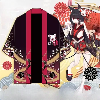 Anime Azur Lane IJN Yamashiro Japán Kimonó Haori Yukata Cosplay Női/férfi nyári rövid ujjú kimonó ing utcai viselet