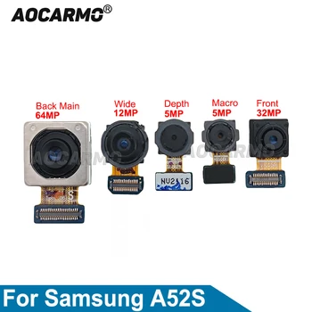 Aocarmo Samsung Galaxy A52S A528B elülső kamera hátsó mélysége + makró hátsó fő ultraszéles kameramodul hajlított kábel