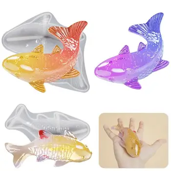  Aranyhal gyanta formák 3D Koi hal szilikon epoxi formák nagy állati szilikon formák gyanta öntéshez DIY kézműves asztali dekoráció