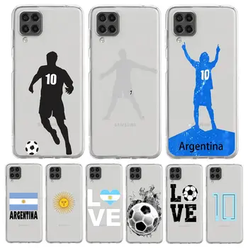 Argentina Soccer 10 jelölés Samsung Galaxy A51 Phone Case A71 A21S A12 A11 A31 A52 A41 A32 A23 A33 A53 A73 A03S A13 5G borító