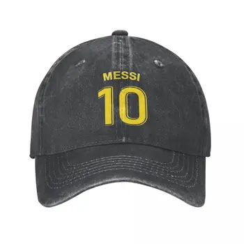 Argentína 10. számú futball foci Uniszex baseball sapka Messi szomorú mosott sapka Vintage kültéri nyári snapback sapka