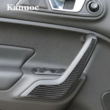 Autó matricák Kilincs Dekoratív szalag Szénszálas anyag Belső díszlécek a Ford Fiesta 2011-2015 autótartozékokhoz