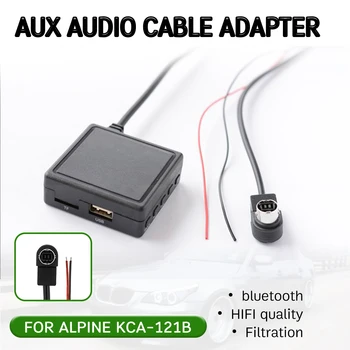 bluetooth AUX vevőkábel USB-vel, mikrofonnal Kihangosító AUX adapter ALPINE-hoz KCA-121B ALPINE-hoz 9887/105/117/9855/305S