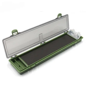 Carp Rig Box Tackle Box hordozható merev felszerelésdoboz vízálló, 15 tűvel levehető porálló, tartós, kiváló minőségű