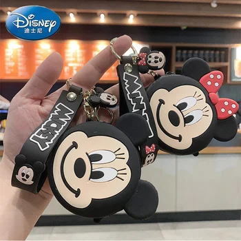 Disney 2022 Új Mickey Aranyos medálpár szilikon kis pénztárca rajzfilmfigura Mini érme pénztárca Divat Női kulcstartó lánc