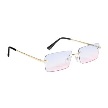 Divat téglalap keret nélküli napszemüveg Női Unisex Retro szemüveg Szemüveg Streetwear kiegészítők