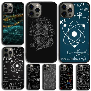 E mc2 Formula Math vicces tudományos telefontok iPhone 15 14 SE 2020 XR XS 11 12 13 Mini Pro MAX 6 7 8 Plus
