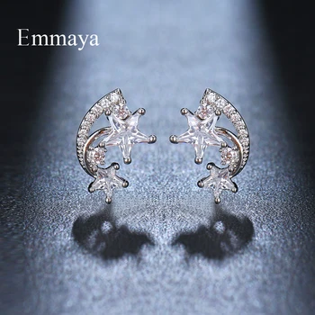 Emmaya aranyos fülbevaló fényes csillaggal AAA cirkónium szimtrikális stílus nőknek Elegáns öltöztetős fesztivál ajándék divatparti
