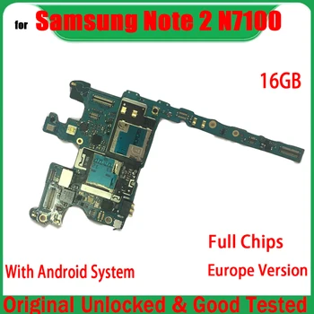 eredeti kártyafüggetlen alaplap Samsung Galaxy Note 2 N7100 alaplaphoz Android rendszerrel Európa verzió logikai tábla Jó teszt