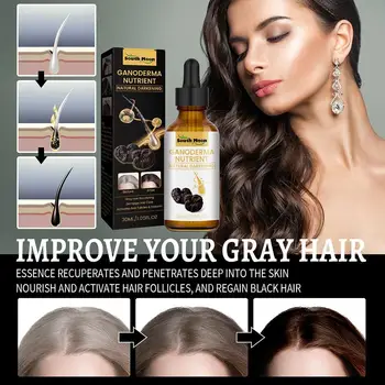 Fekete hajolaj fehérről feketére történő javításhoz Tápláló hidratáló fejbőr Gyógynövényes lotion folyékony javítás Göndörödés elleni fekete haj