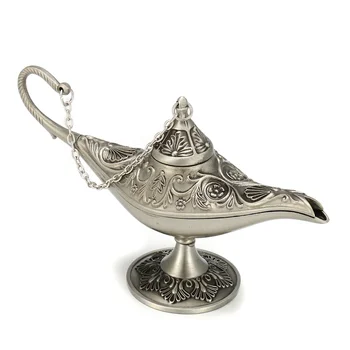 Fém faragott legenda lámpa Üreges Aladdin Mágikus fény kívánság edény díszek Kezdőlap Díszes ruha Dekor Gyűjtemény Művészet Kézműves ajándék