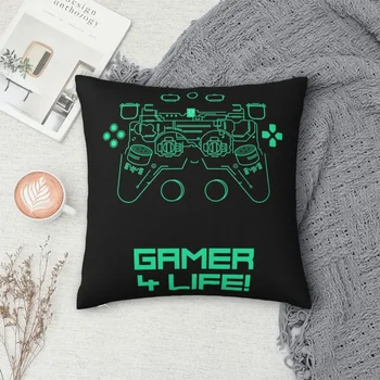 Gamer 4 Life Gamepad Poliészter párnák huzat Párna Komfort dobás Párna kanapé Dekoratív párnák otthon