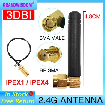 GWS 10db 2.4G antenna 3dBi SMA férfi WLAN WiFi 2.4GHz antene IPX ipex 1 4 MHF 4 SMA női pigtail hosszabbító kábel iot antena