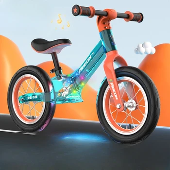 Gyermek egyensúlykerékpár pedállámpák nélkül Zene robogó Gyermek tanuló kerékpár Baba kerékpár robogó