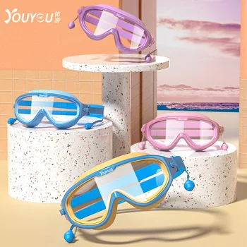  Gyermek vízálló és ködálló úszószemüvegek, nagy keretes búvárszemüvegek, rövidlátó lencse, lapos lencse, C554