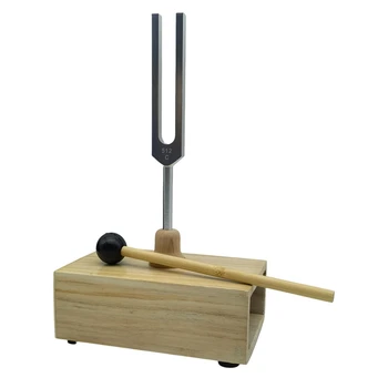 Hangvilla 512HZ Rezgés fa rezonátor dobozzal Kísérleti eszköz hangterápiához, jógához, meditációhoz Könnyen használható