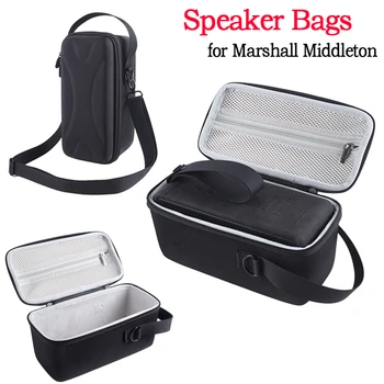 Hard EVA utazási hordtáska állítható vállpántok Audio Box táska tápkábel tartozék Leejtés gátló Marshall Middleton számára