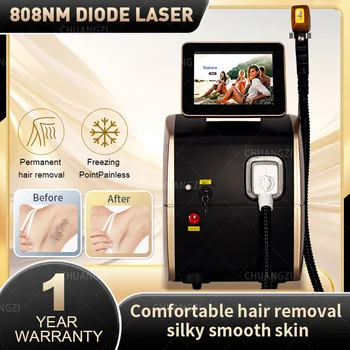 hordozható 808NM 3wave dióda lézeres tartós haj eltávolítása Gyors szőrtelenítés Fájdalommentes tüsző behatolás bőrfiatalító eszköz