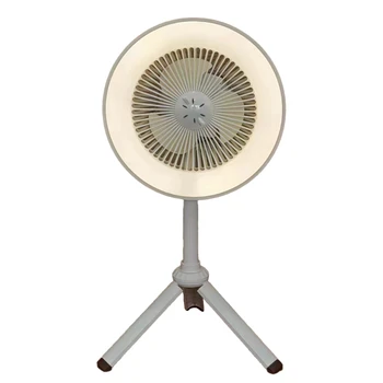 Hordozható kempingventilátor újratölthető asztali hordozható keringető ventilátor vezeték nélküli mennyezeti elektromos ventilátor Power Bank LED világítással