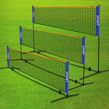 Hordozható összecsukható standard professzionális tollaslabda háló beltéri kültéri sportok Röplabda Tenisz edzés Négyzet alakú hálók háló