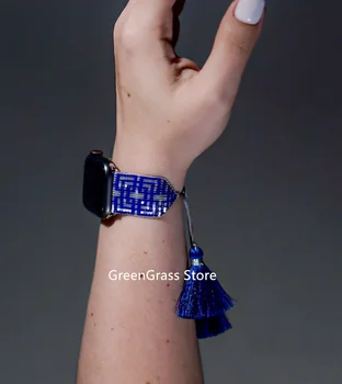 Hot Selling New Design Luxury Miyuki Beads Letter Apple Watch Band fitnesz okosszíj Apple Watch szíjhoz
