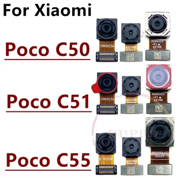  Hátsó elülső kamera Xiaomi Poco C50 C51 C55 eredeti elülső szelfi hátsó széles makró hátsó kamera modul tartalék