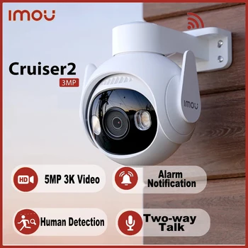 IMOU Cruiser 2 kamera 3MP WiFi megfigyelés Kültéri biztonság Intelligens követés Emberi észlelés Teljes színes éjszakai látás IP66