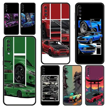 Japan Racing JDM Sports Cool Car Phone Case Samsung A52 A14 A50 A70 A30 A40 A20S A20E A02S A12 A22 A34 A32 5G A54 A04s borítóhoz