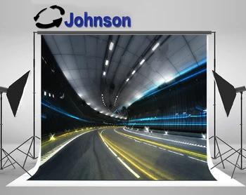 JOHNSON Racetrack City Highway Tunnel Spotlights Race Track Road Light háttér Számítógép nyomtatás party fotó háttér