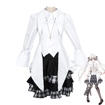 Kasugano Sora cosplay jelmez Yosuga No Sora A kapcsolat égboltja női fehér ing szoknya ruhák Halloween karneváli öltöny