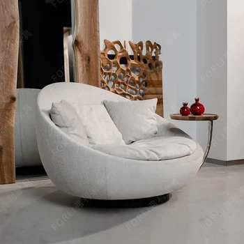 kerek szövet egyszemélyes kanapé modern forgó szabadidőszék