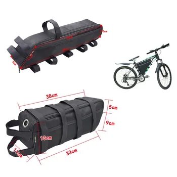 Kerékpár Nagy kapacitású akkumulátor tároló táska Kerékpár gerenda felfüggesztő táska Mountain Road kerékpár Trapéz alakú keret akkumulátor Függő táskák