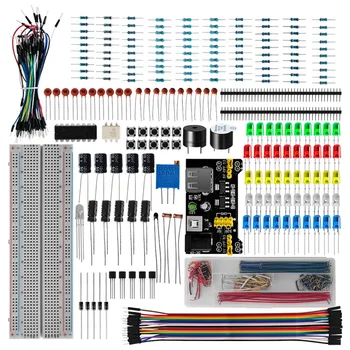Kezdőkészlet Arduino R3 DIY projekt elektronikus alkatrészkészlethez dobozzal 830 kenyérdeszkával